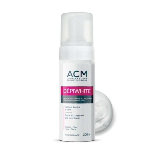 acm depiwhite mousse nettoyante eclaircissante 200ml