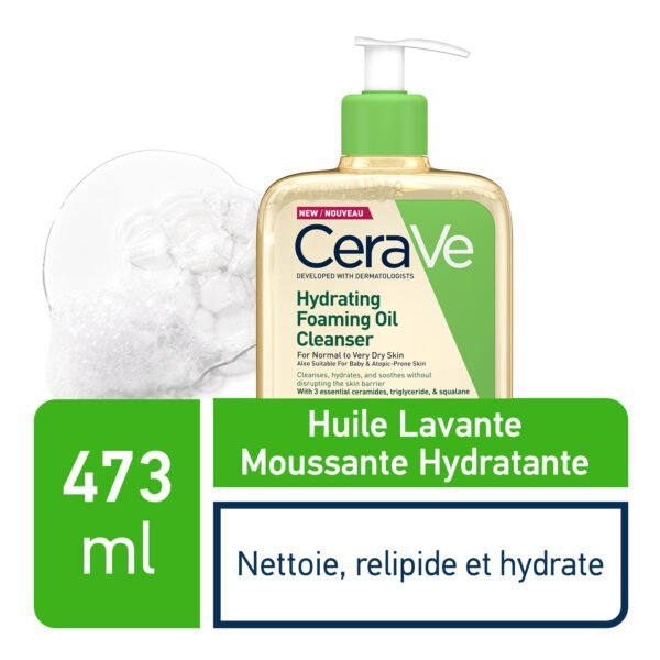 cerave huile lavante moussante hydratante peau tres seche a atopique 473ml 1