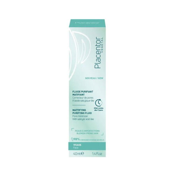 fluide purifiant matifiant 40ml placentor vegetal