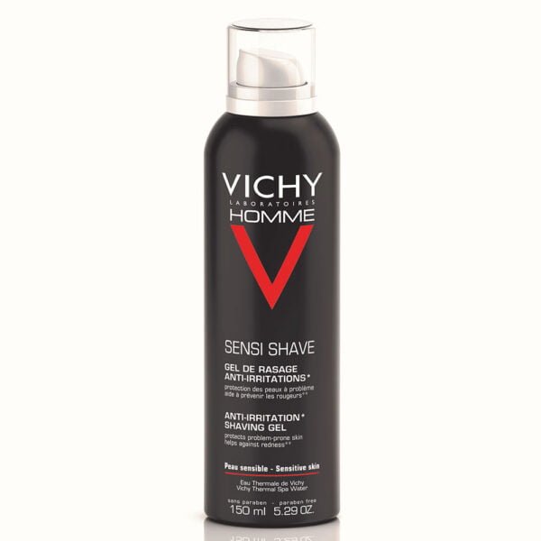 vichy homme gel de rasage anti irritations peau sensible 150ml