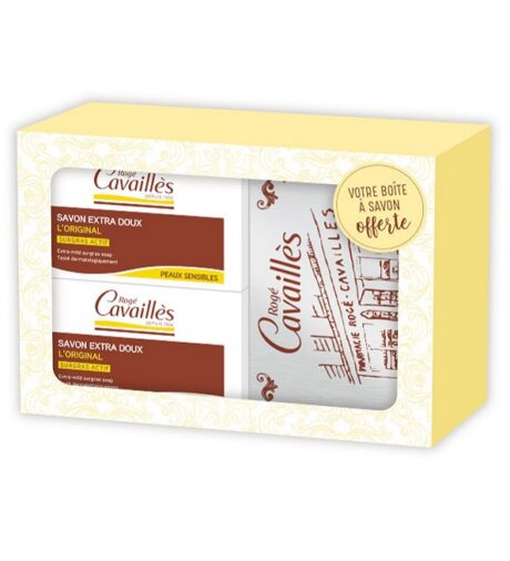 Rogé Cavaillès Savon Surgras Extra Doux 2x250g+1 Boite Offerte