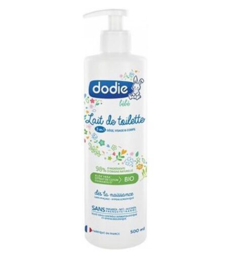Dodie – Lait de toilette 3 en 1 flacon Pompe – 500 ml