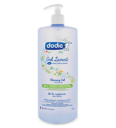 Dodie – Gel lavant 3 en 1 flacon Pompe – 1 L