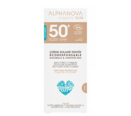 ALPHANOVA Crème solaire teintée claire certifiée bio SPF 50+
