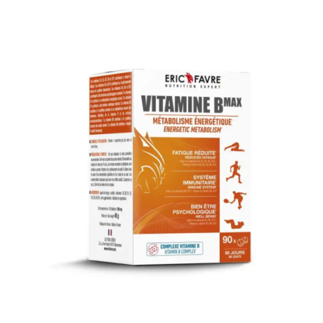 Eric Favre Vitamines B max - Métabolisme énergétique 90 comprimés