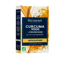 DIETAROMA Curcuma 9000 + Poivre noir bio 60 capsules
