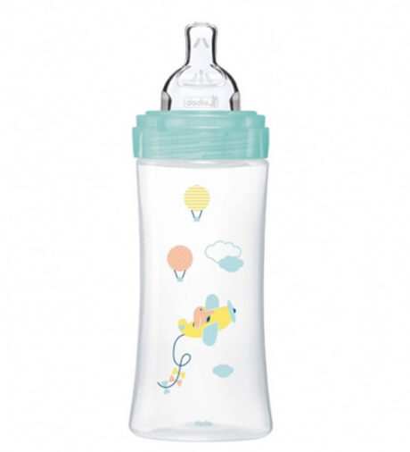 Dodie Biberon senstation+ Tétine plate 330ml +6m Air
