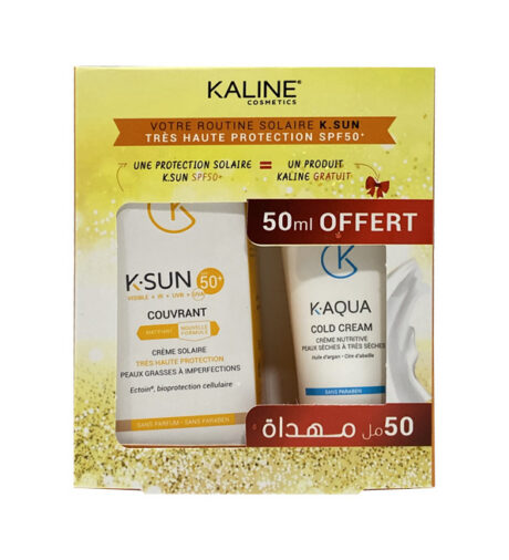 Kaline ecran couvrant 50+ +K-aqua cold creme 50ml pack