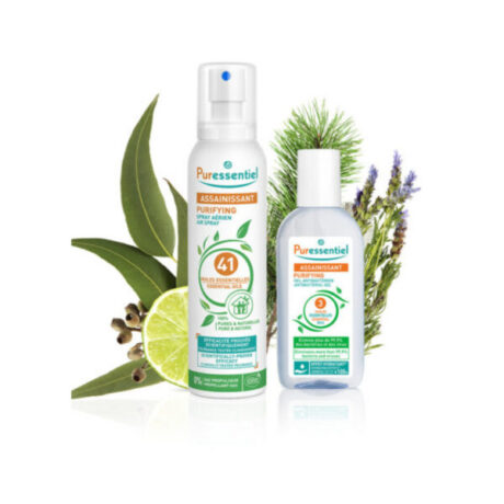 Puressentiel Assainissant Spray Aerien 75ml+ Gel Antibacterien 80ml Pack