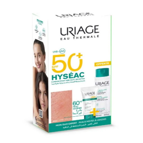 Uriage – Hyséac – Fluide SPF50+ – 50 ml = Eau Micellaire 250ml Offerte