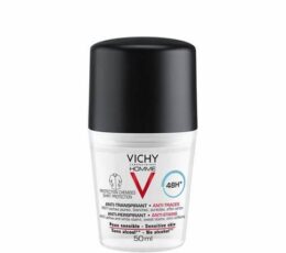 Vichy Homme Déodorant Bille Anti-Traces 48H Protection Chemises Peau Sensible | 50ml
