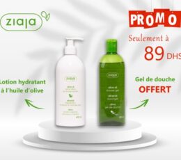 Ziaja Lotion Hydratant 400ml + Gel douche 400ml Olive Naturel Pack