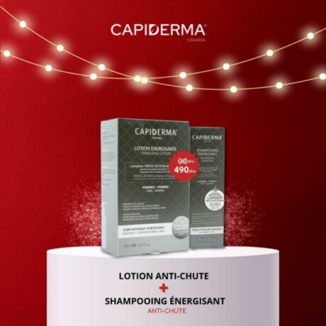Capiderma – Lotion soin intensif anti-chute – 150 ml = Shampooing Anti-chute 200ml Offert