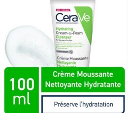 CeraVe Crème Moussante Nettoyante Hydratante Peau Normale à Sèche | 100ml