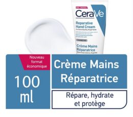 CeraVe Crème Réparatrice Mains Sèches et Abîmées | 100ml