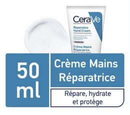 CeraVe Crème Réparatrice Mains Sèches et Abîmées | 50ml