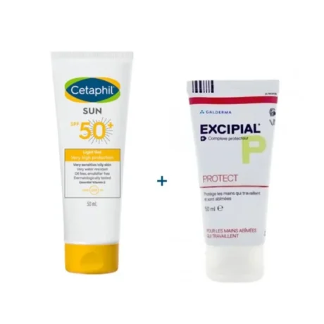 Cetaphil Sun Light gel spf50+ 100ml = Excipial Repair Offert