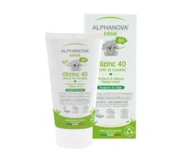 ALPHANOVA Créme de change bébé certifiée bio Olizinc 40