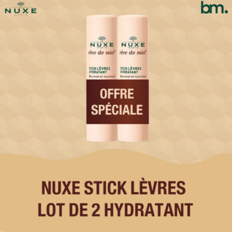 NUXE Rêve de Miel – Stick Lèvres Hydratant Lot de 2