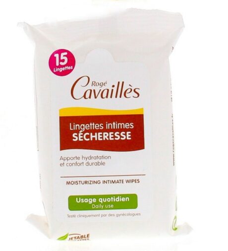 Rogé Cavaillès Lingettes Intimes Sécheresse 15 Lingettes