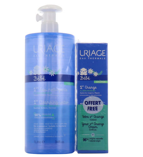 URIAGE BÉBÉ EAU NETTOYANTE 1L+1ÈRE CRÈME CHANGE OFFERTE