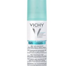 Vichy Dermo-Tolérance Déodorant Anti-Transpirant 48H Anti-Traces Jaunes et Blanches Aérosol | 125ml