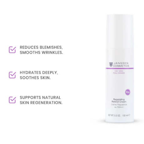 JANSSEN COSMETICS CREME REGULATRICE AU RETINOL PEAU GRASSE 150 ML