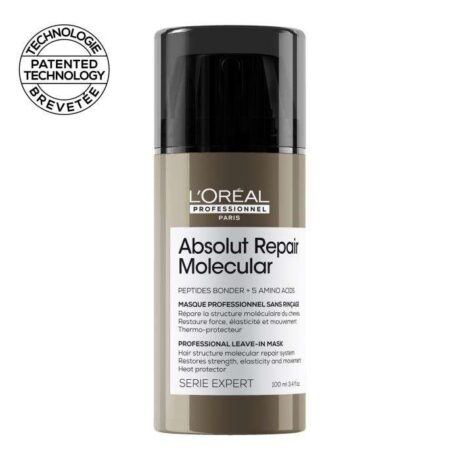 L'OREAL PROFESSIONNEL ABSOLUT REPAIR MOLECULAR MASQUE PROFESSIONNEL SANS RINCAGE 100 ML