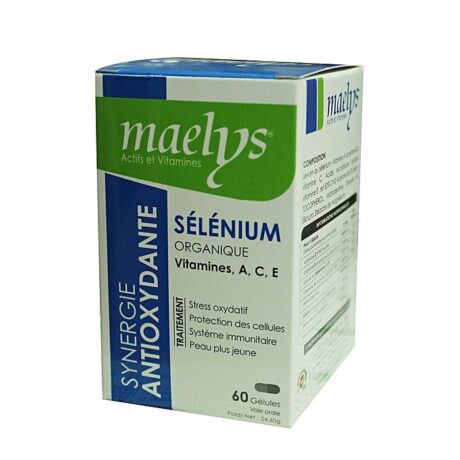 MAELYS SELENIUM ORGANIQUE A,C,E SYNERGIE ANTIOXYDANTE 60 GELULES