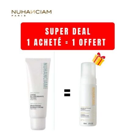 NUHANCIAM OFFRE CREME ECLAIRCISSANTE TACHES 50ML + MOUSSE NETTOYANTE VITAMINE C 50ML OFFERTE