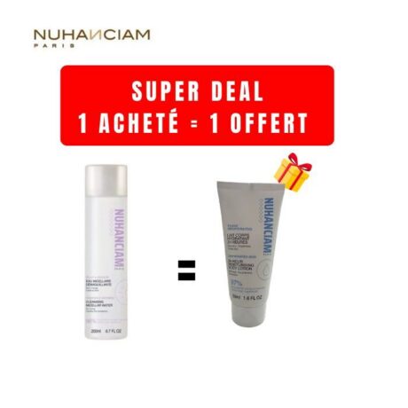 NUHANCIAM OFFRE EAU MICELLAIRE DEMAQUILLANTE 200 ML + LAIT CORPS 50ML OFFERT