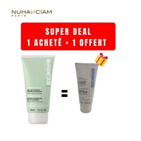 NUHANCIAM OFFRE GEL NETTOYANT DERMO-PURIFIANT 165ML + LAIT CORPS 50ML OFFERT
