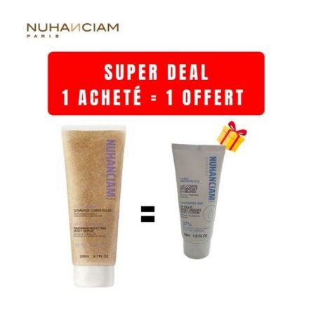 NUHANCIAM OFFRE GOMMAGE CORPS ECLAT 200 ML + LAIT CORPS 50ML OFFERT