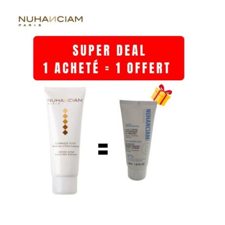 NUHANCIAM OFFRE GOMMAGE DOUX 75 ML+ LAIT CORPS 50ML OFFERT