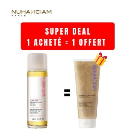 NUHANCIAM OFFRE HUILE SOIN METAMORPHOSE 100ML + GOMMAGE CORPS 50ML OFFERT