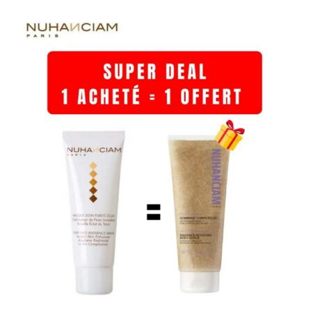 NUHANCIAM OFFRE MASQUE SOIN PURETE ECLAT 75ML + GOMMAGE CORPS 50ML OFFERT