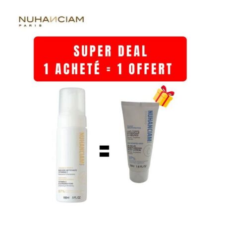 NUHANCIAM OFFRE MOUSSE NETTOYANTE VITAMINE C 150ML + LAIT CORPS 50ML OFFERT