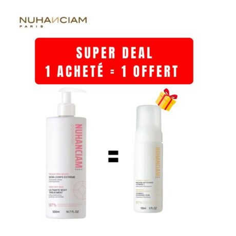 NUHANCIAM OFFRE SOIN CORPS EXTREME 500 ML+ MOUSSE NETTOYANTE VITAMINE C 50ML OFFERTE