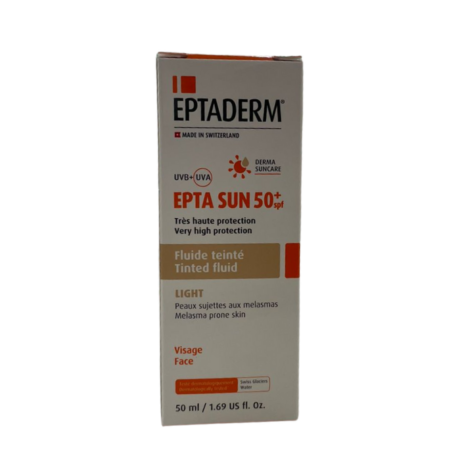 EPTADERM EPTA SUN SPF 50+ FLUIDE TEINTE LIGHT 50 ML