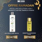 ISDIN OFFRE WEB EAU MICELLAIRE 4 EN 1 400ML +ESSENTIAL CLEANSING 27ML OFFERTE