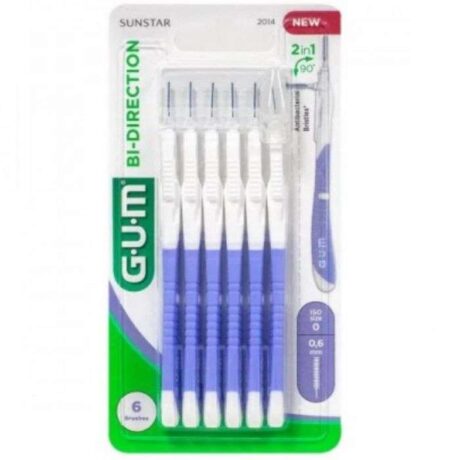 GUM MANCHE PAR 6 UNITES AVEC BROSSETTE MEGA MICRI FINE 0.6 MM REF 2014