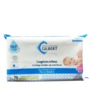 Gilbert Lingettes Bébé à l’Eau Biodégradables – 70 lingettes