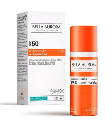 Bella Aurora Gel Solaire Anti-taches Peaux Mixtes/grasses SPF 50+ 50 Ml