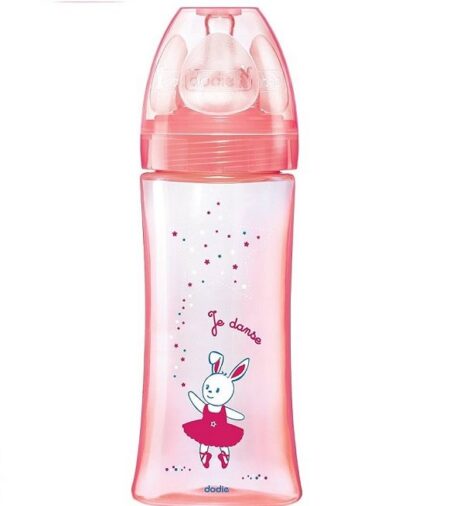 Dodie Biberon Multi Perfore Tetine Debit 2 Rose 0-6mois 270ml