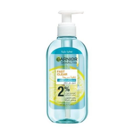 Garnier Skin Active Fast Clear Gel Nettoyant Moussant Anti Acné Avec De L’acide Salicylique – 200ml