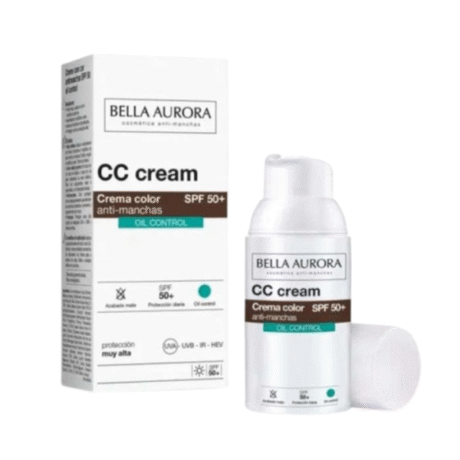 Bella Aurora CC Creme Anti-taches Oil Control Spf50+ 30ml