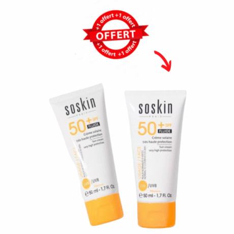 Soskin Ecran Solaire Fluide Spf50+ 2*50ml Pack