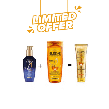 L’Oreal Paris Elseve Routine Ex Oil MID Huile 100ml + Shampooing 200ml+ Oil Replacement 125ml