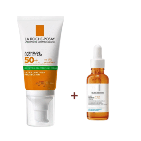 La Roche-posay Anthelios Creme Matifiante Teinte Spf50+50ml+pure Vitamine C12 Format Voyage Pack