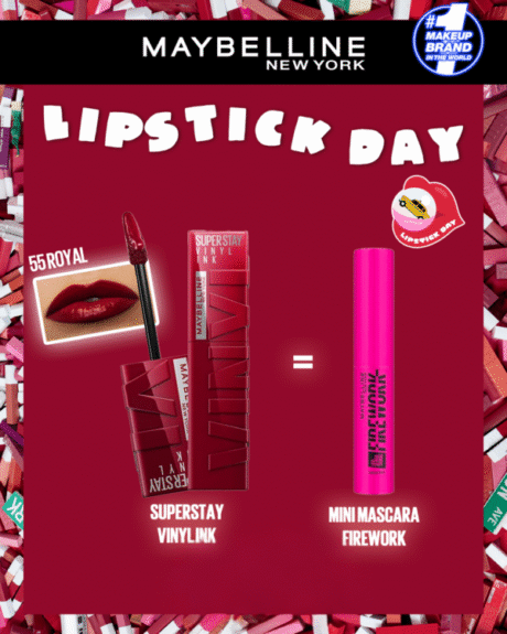 MAYBELLINE SUPERSTAY VINYL INK 55 ROYAL = MINI MASCARA FIREWORK